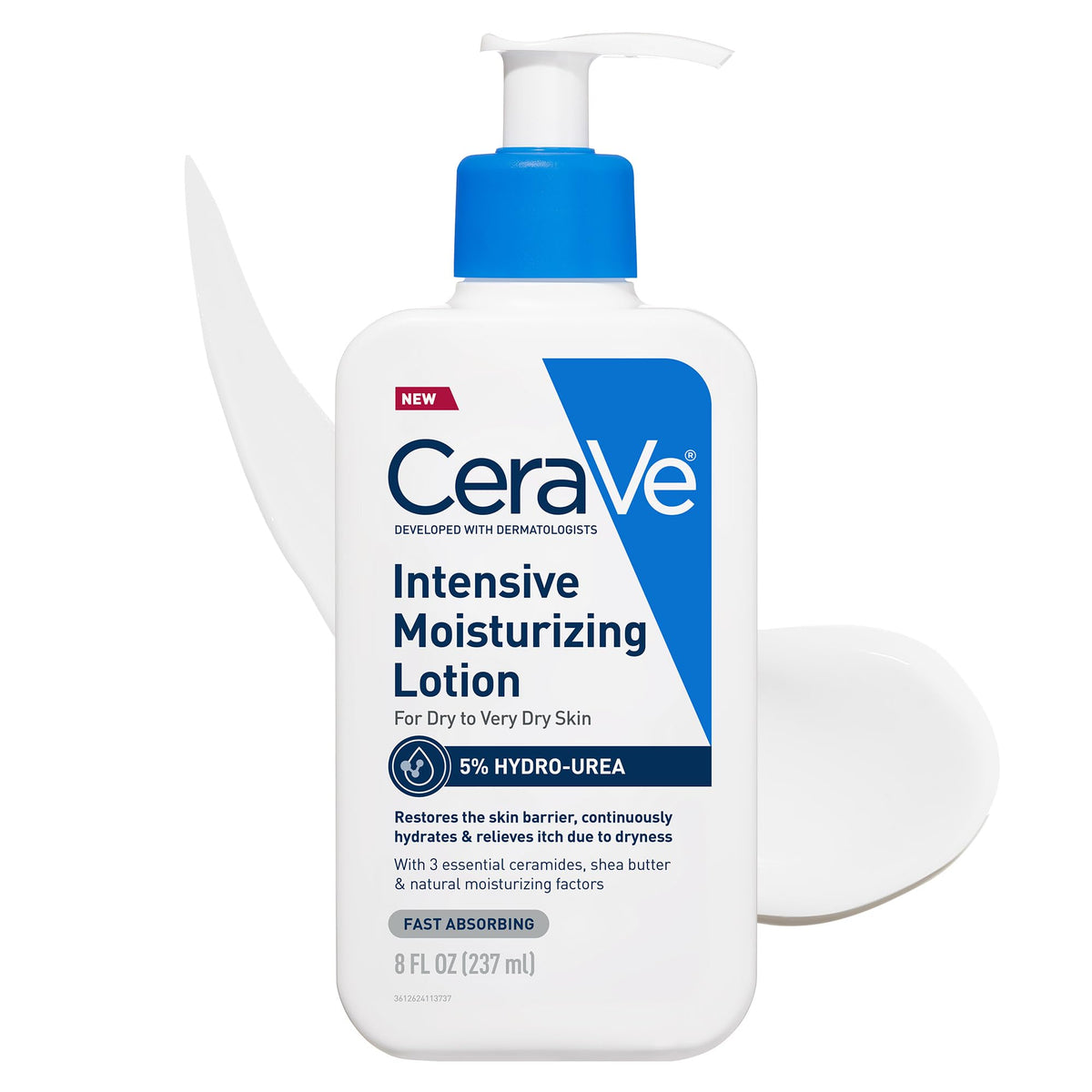 CeraVe Loción Intensiva Hydro-Urea en botella, hidrata profundamente la piel seca