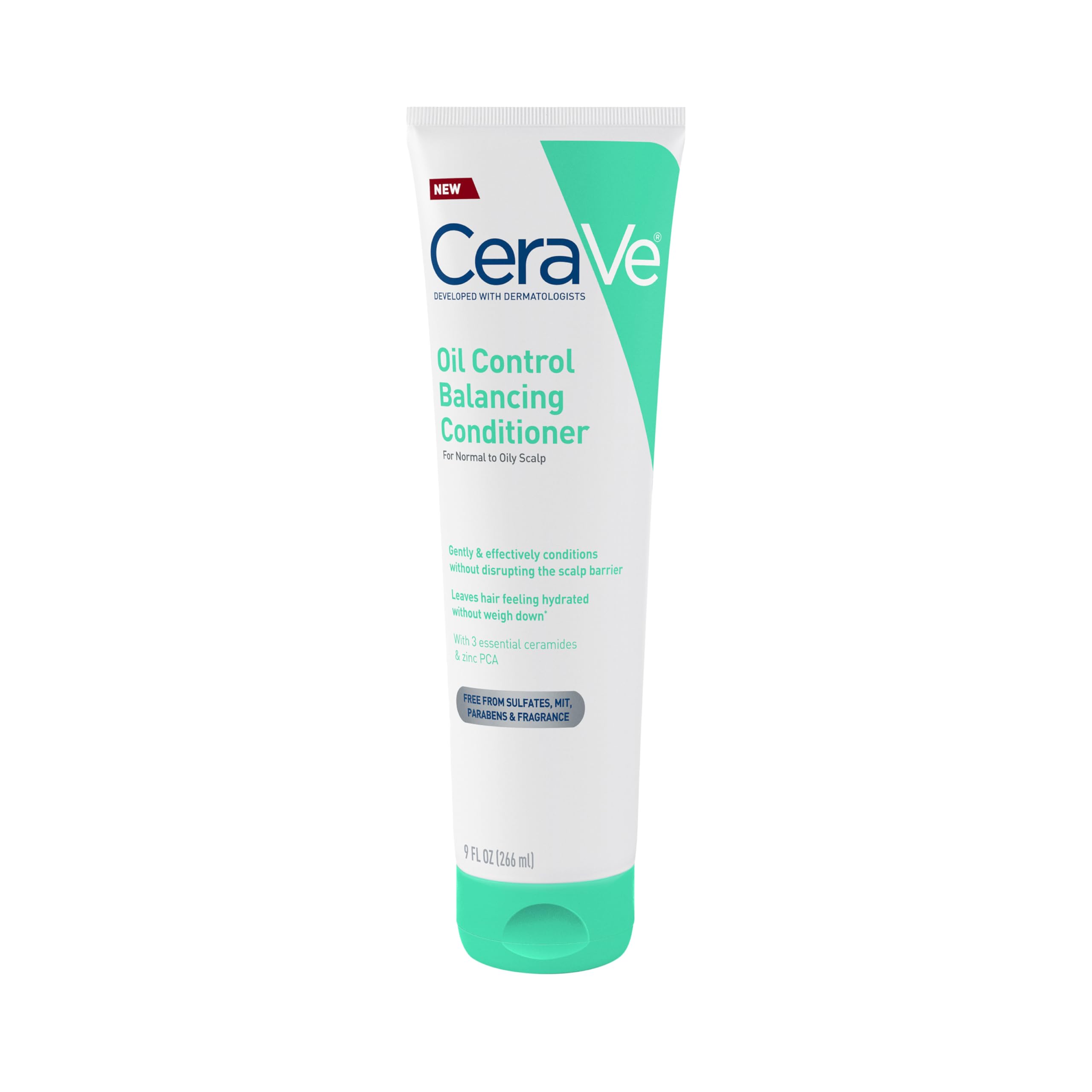CeraVe Oil Control Balancing Conditioner bottle-pump for oil balance and hydration.