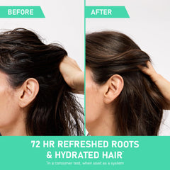 CeraVe Oil Control Balancing Conditioner in shower, ready to rinse away excess oil.