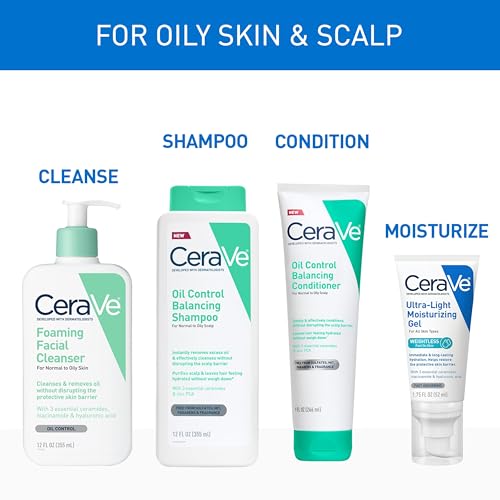 CeraVe Oil Control Balancing Conditioner packaging on a store shelf.