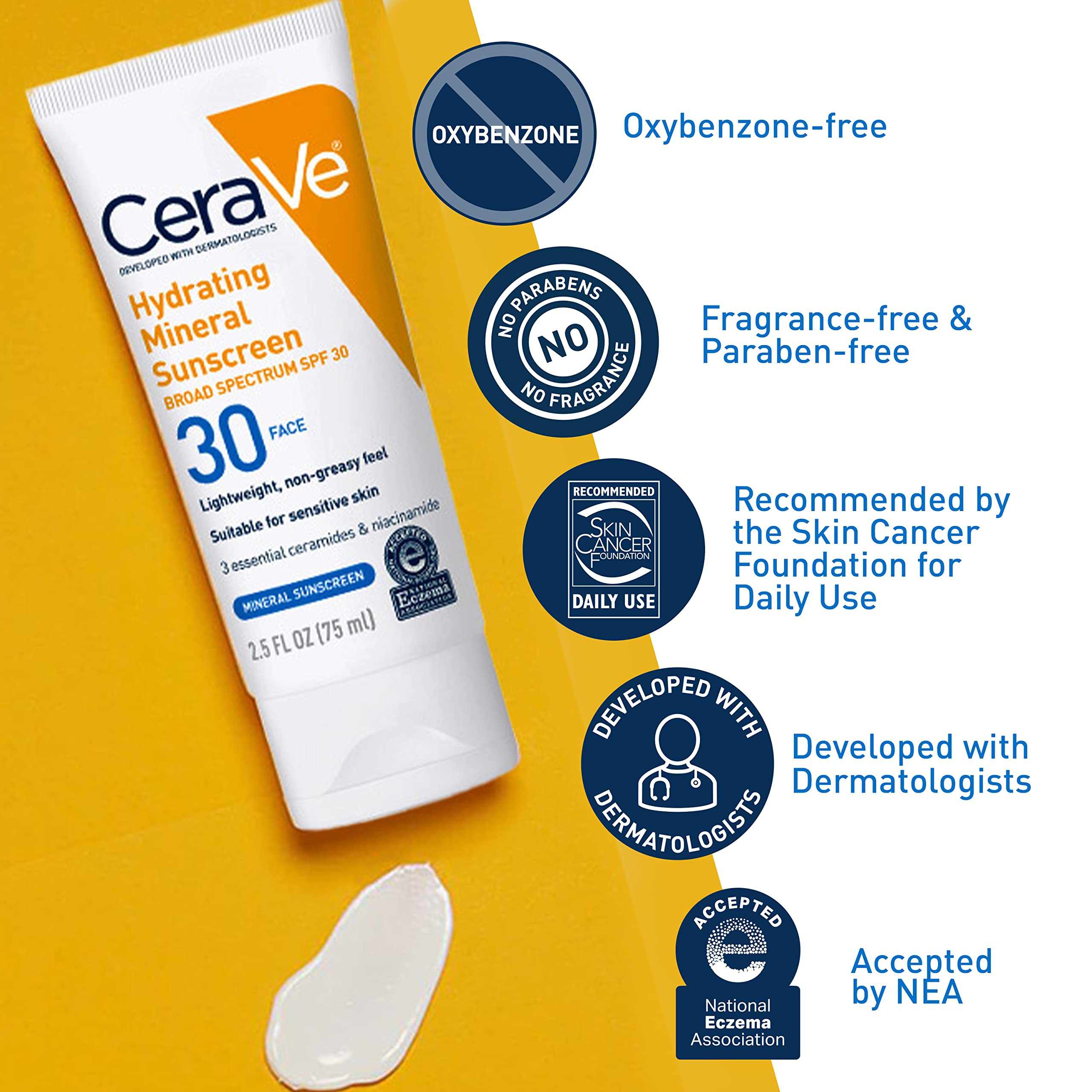 Filtro mineral con óxido de zinc y dióxido de titanio para protección.