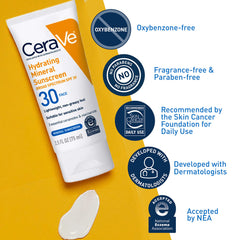 Filtro mineral con óxido de zinc y dióxido de titanio para protección.