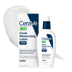 Cerave PM crema nocturna con textura ultraligera para hidratación durante la noche