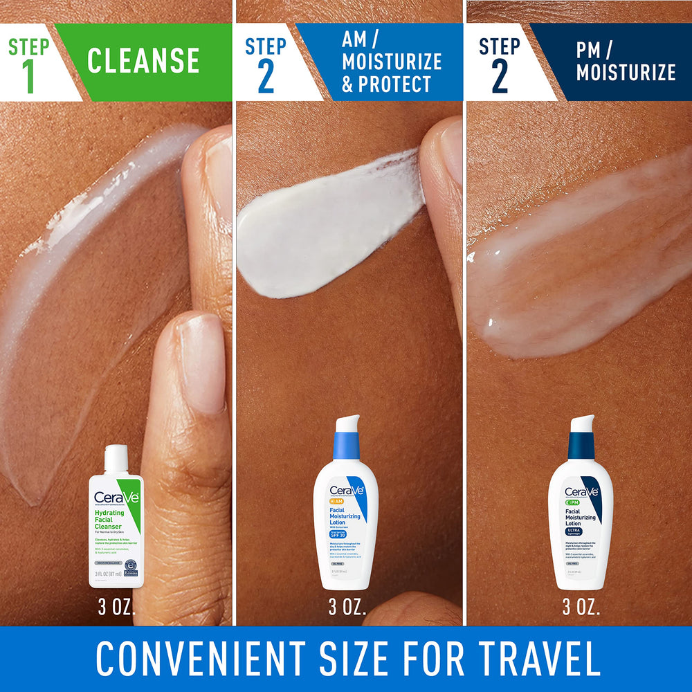 CeraVe PM Facial Moisturizing Lotion bottle delivers overnight hydration and barrier support.