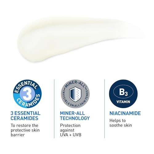 CeraVe protector solar mineral invisible textura ligera que se funde con la piel.
