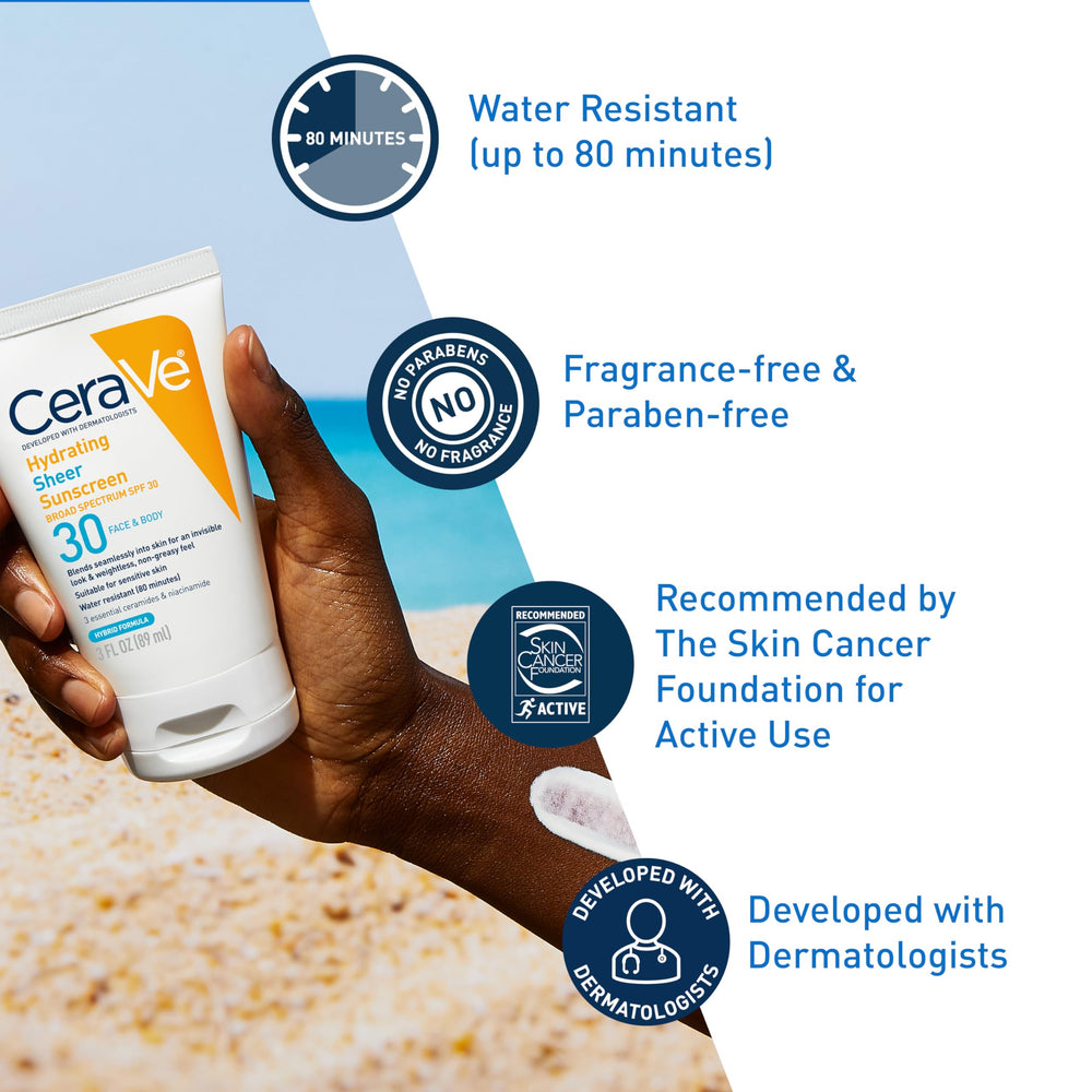 Protector solar resistente al agua de CeraVe hasta 80 minutos
