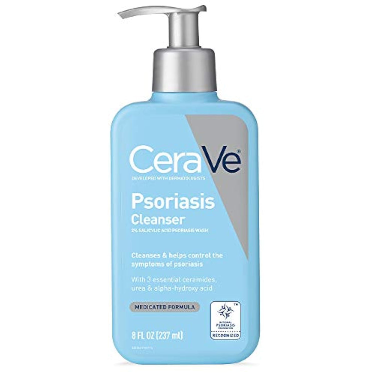 CeraVe Psoriasis Limpiador: botella para limpieza suave de piel seca