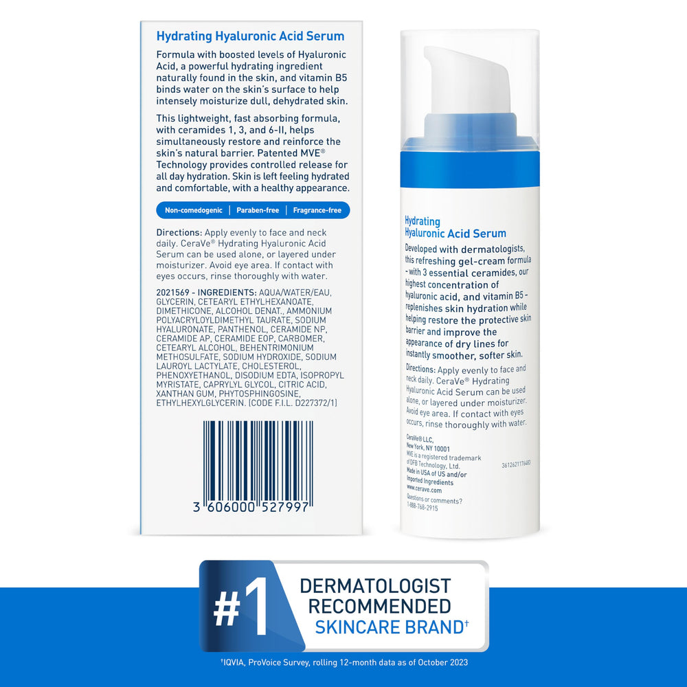 CeraVe serum sin fragancia, ideal para piel sensible y uso diario.