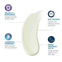 Application of CeraVe SPF 30 brightening lotion blends smoothly with invisible finish