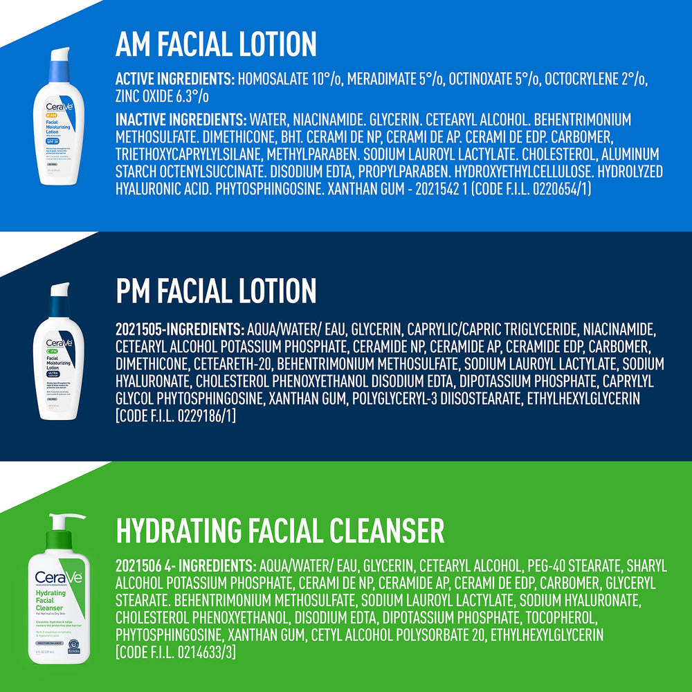 CeraVe SPF 30 sunscreen application on AM product.