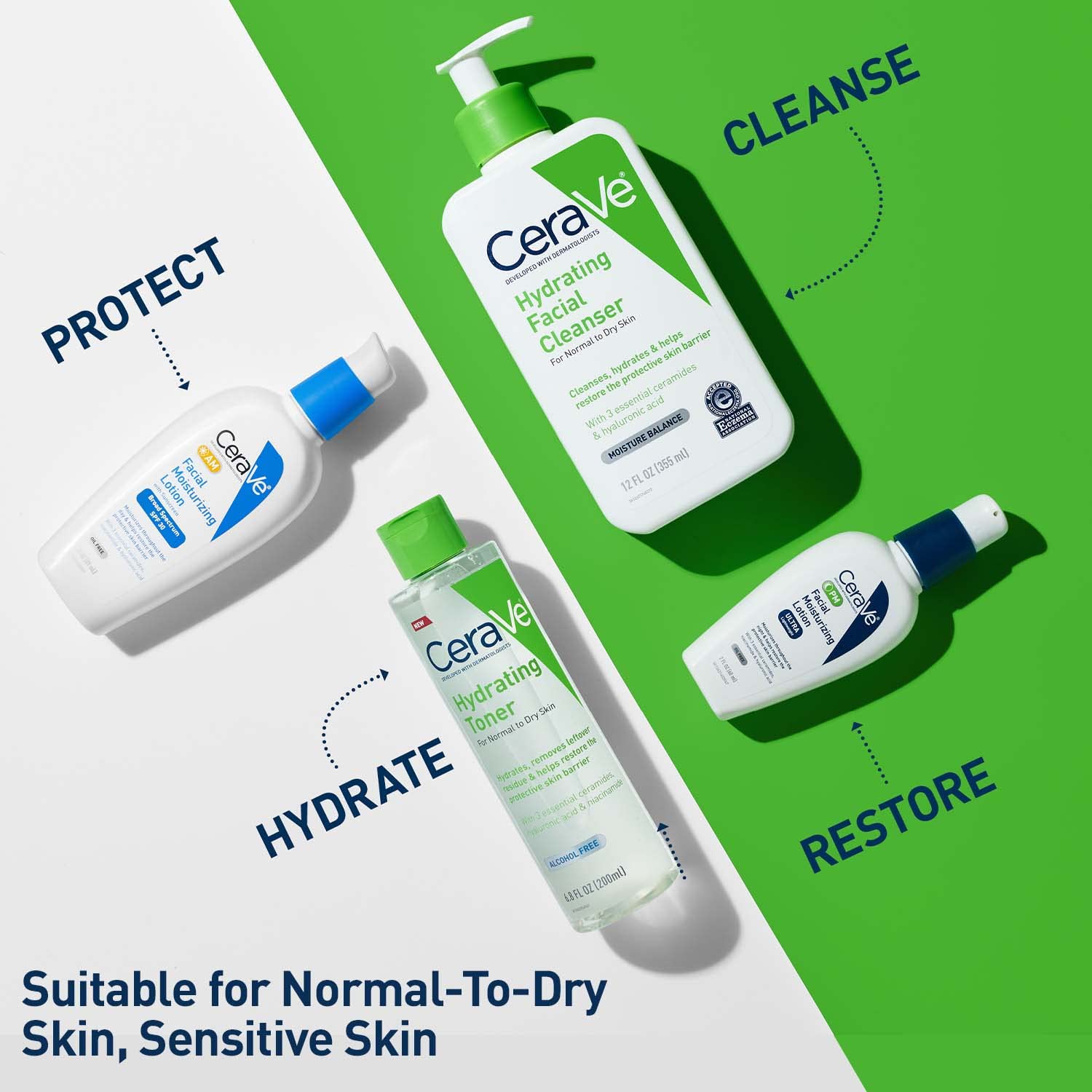 Elimina restos de maquillaje tras la limpieza con CeraVe.