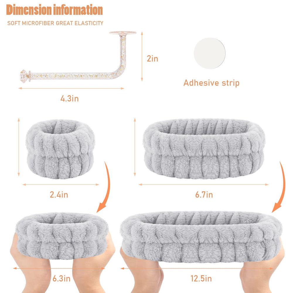 CERETIA pulseras de lavado para rostro absorbentes y cómodas