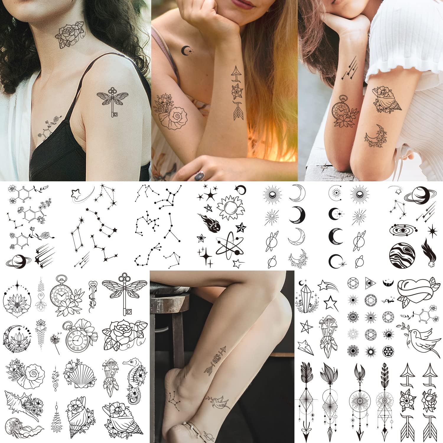 Cerlaza decorates bottles and phones with temporary tattoo stickers.