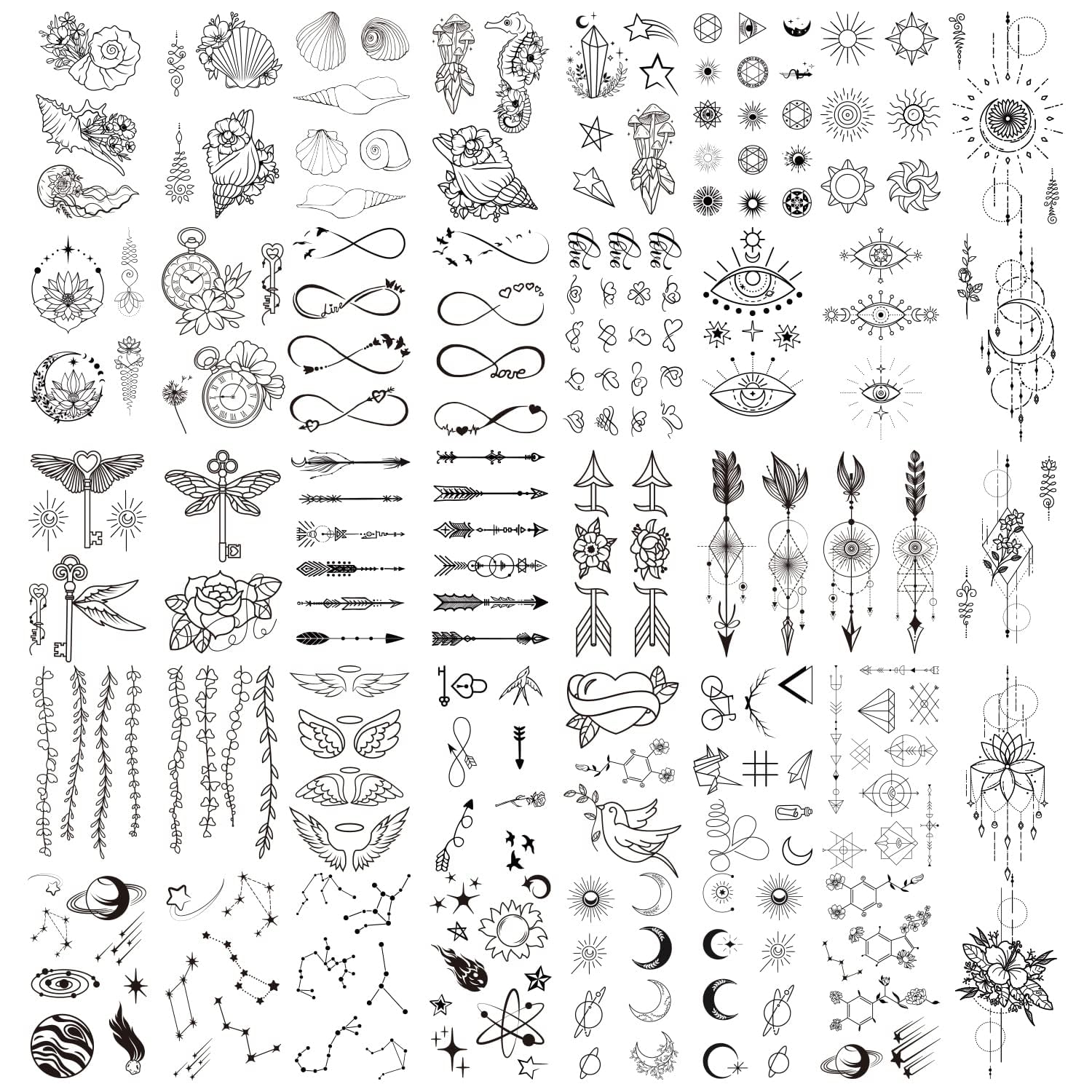 Cerlaza realistic tattoo stickers close-up with crisp lines.