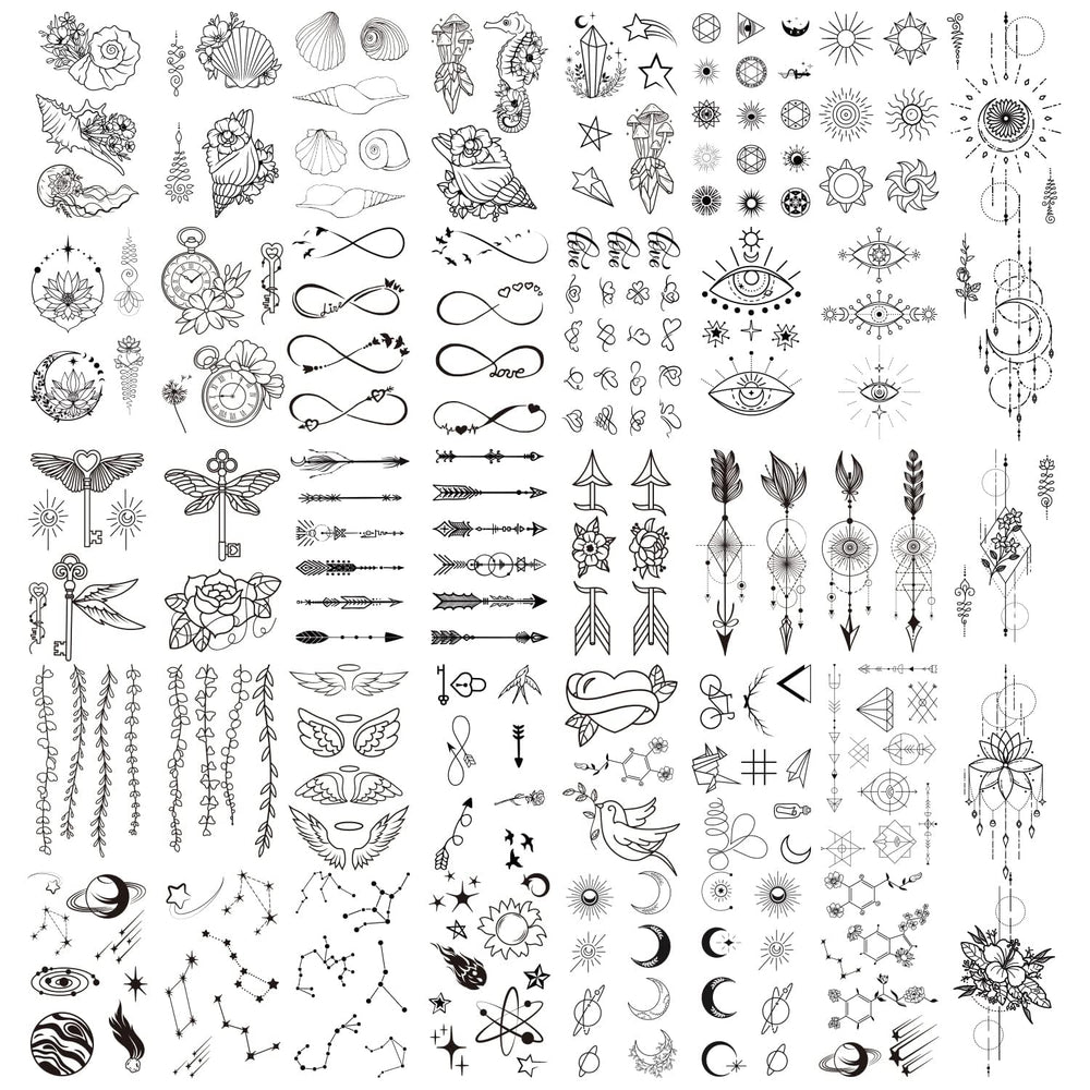 Cerlaza realistic tattoo stickers close-up with crisp lines.