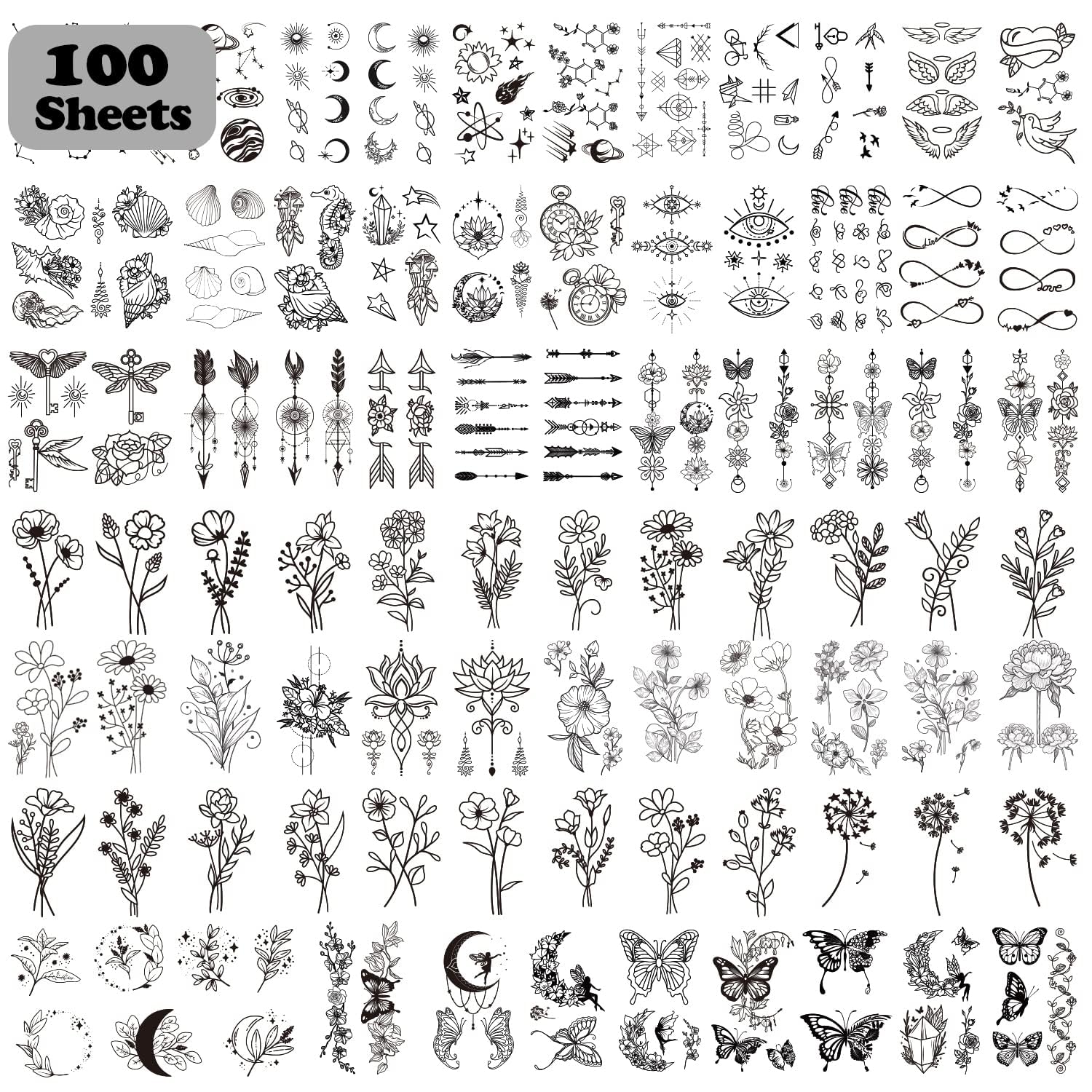 Cerlaza 420-design tattoo collection close-up showing realistic body art.