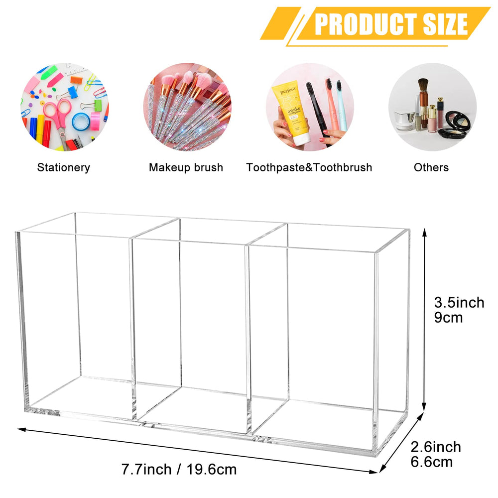 Cerpourt cosmetic storage holder made of clear acrylic material.