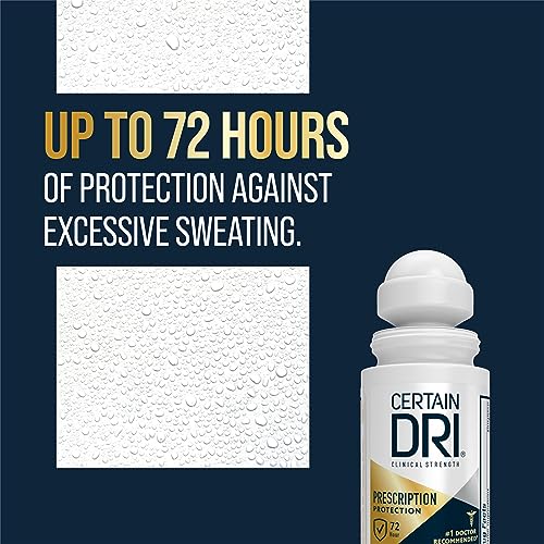 Certain Dri fragrance-free roll-on underarm application demonstrates discreet protection for sensitive skin.