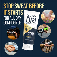 Certain Dri textura ligera dermatologicamente probada: sensación suave y no grasa.