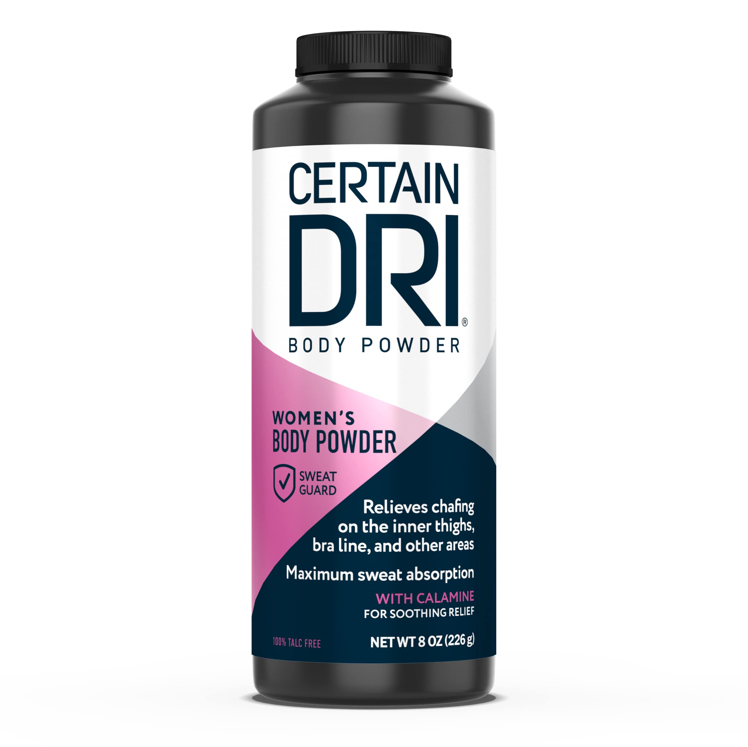 Certain Dri Women’s Body Powder bottle with talc-free formula for all-day dryness