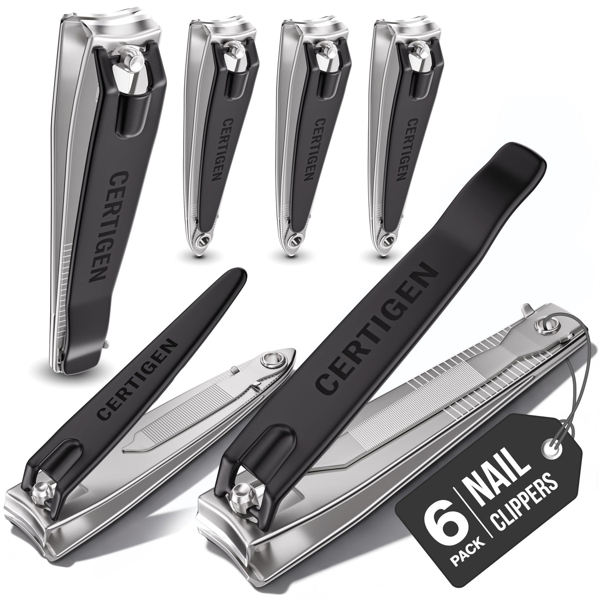 CERTIGEN toe clippers from set enable precise toenail trimming.