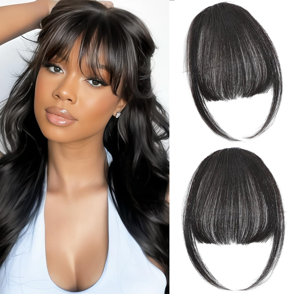 Cesomeey clip-in bangs in real hair blend naturally with your own locks