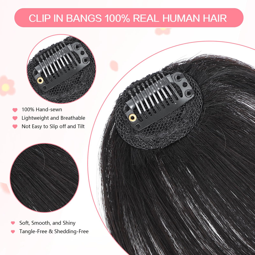 Cesomeey clip-on bangs stay secure with sturdy clips during day-to-day wear