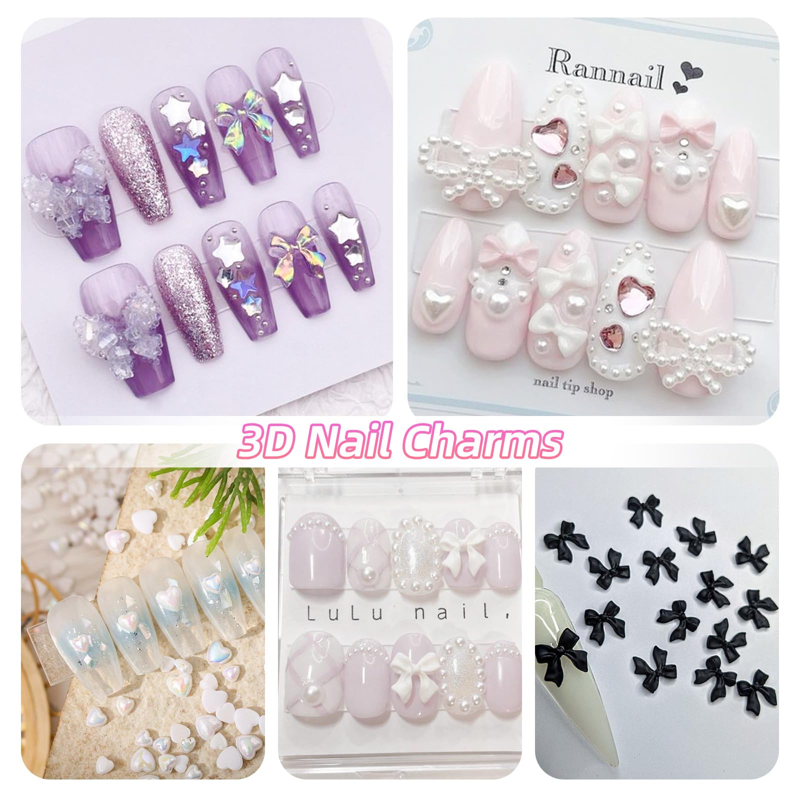 CESUSME easy-apply nail gems and charms for fast nail art.