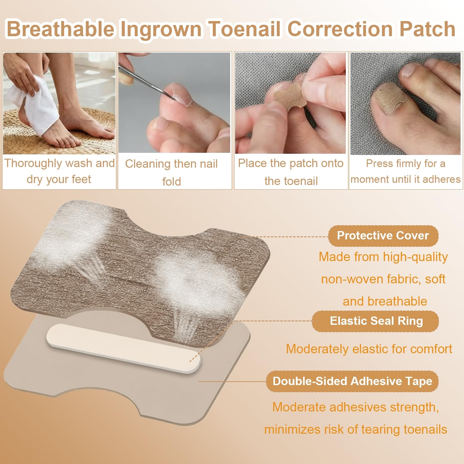 CESWEIAR non woven patches close up showing soft material and irritation-free wear