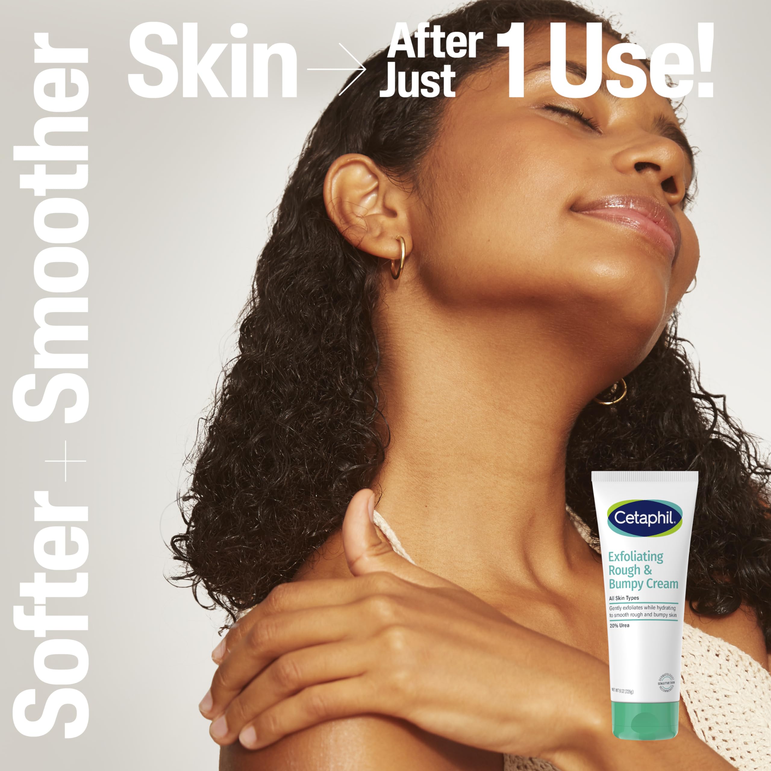 Aplicación de Cetaphil crema exfoliante en piel, exfoliación suave