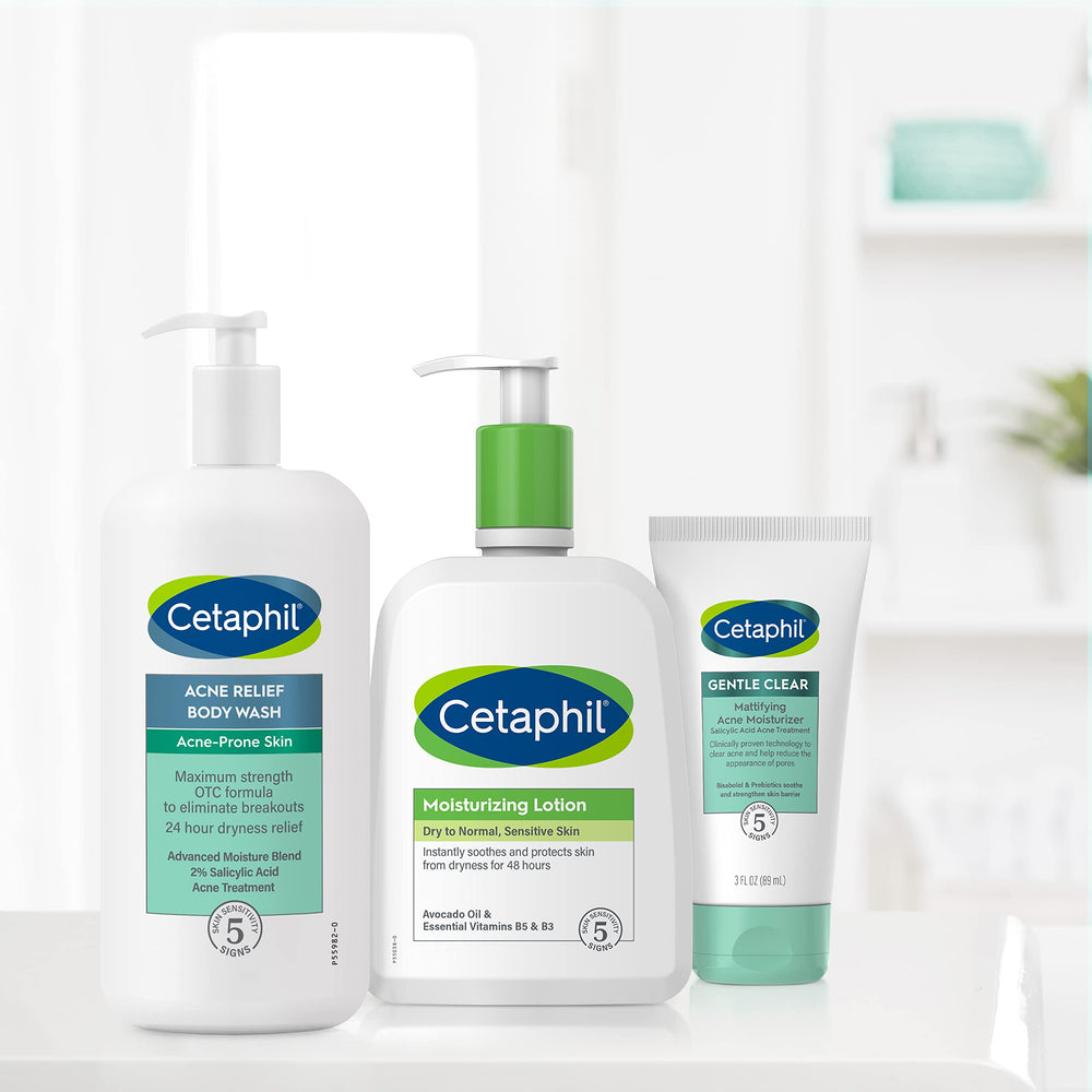 Cetaphil aplicacion tras el ejercicio: piel limpia y fresca.