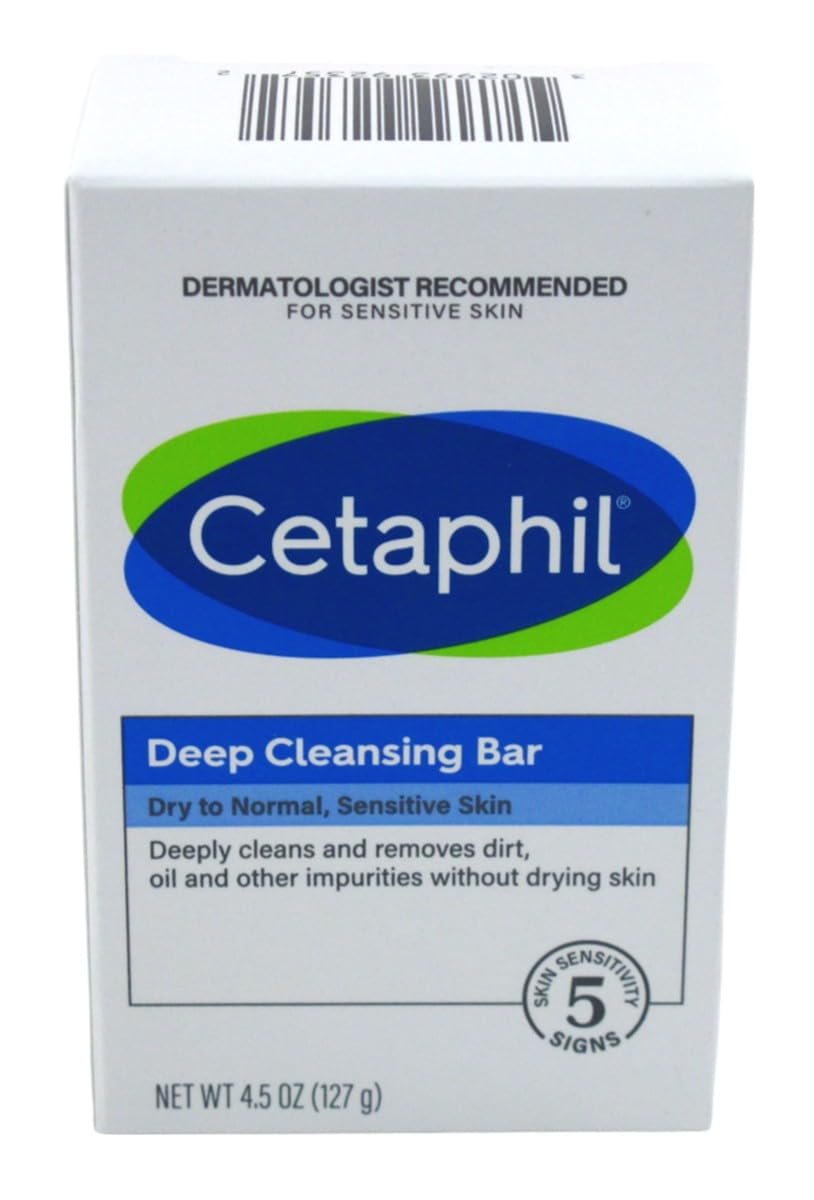 Cetaphil Barra de Cuidado Diario para Piel Sensible, uso diario cómodo.