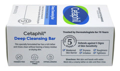 Cetaphil Barra, espuma rica para limpieza suave de rostro y cuerpo.
