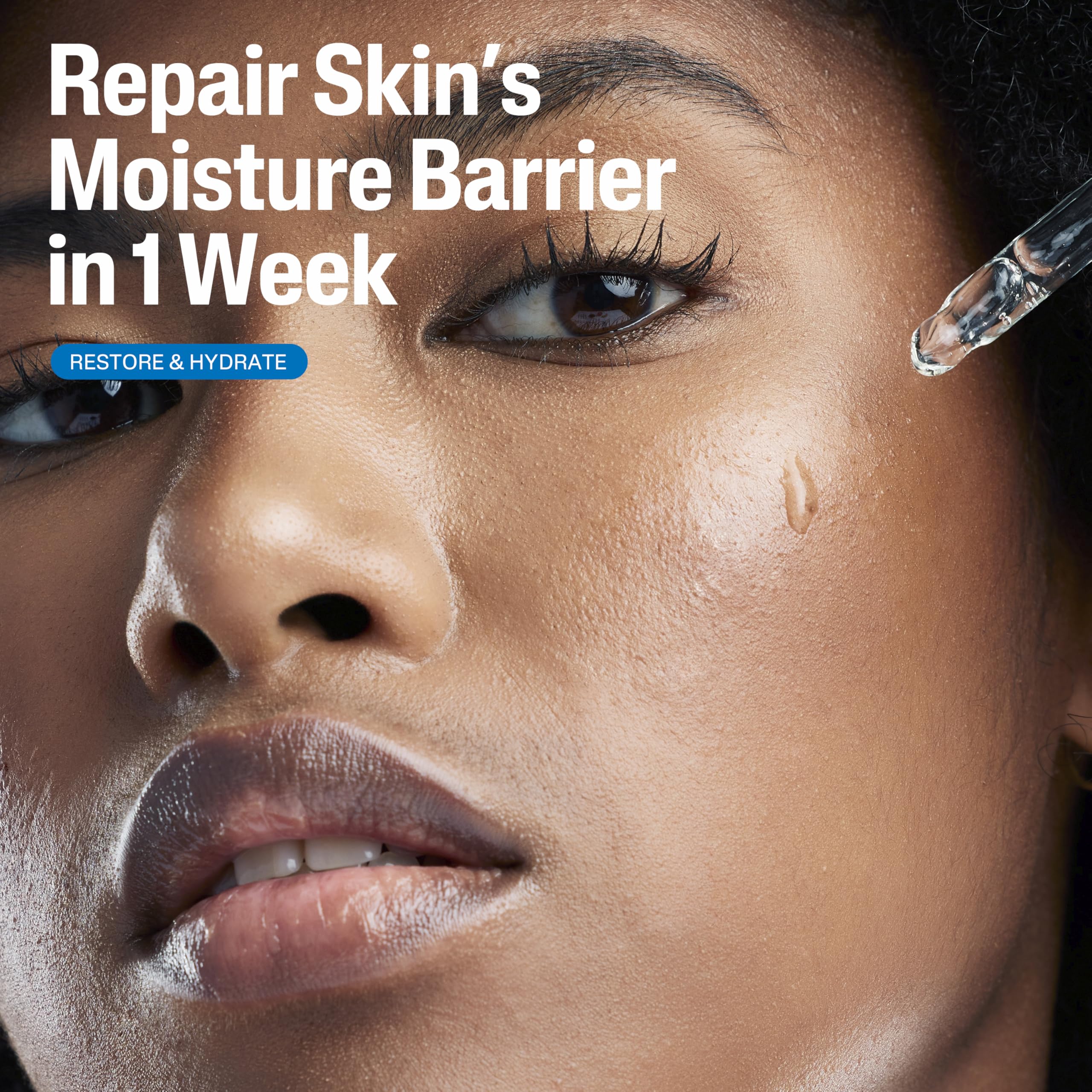 Texture swatch of Cetaphil Ceramide Serum indicating non-greasy finish