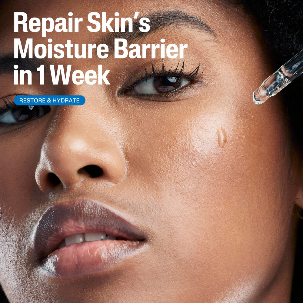 Texture swatch of Cetaphil Ceramide Serum indicating non-greasy finish