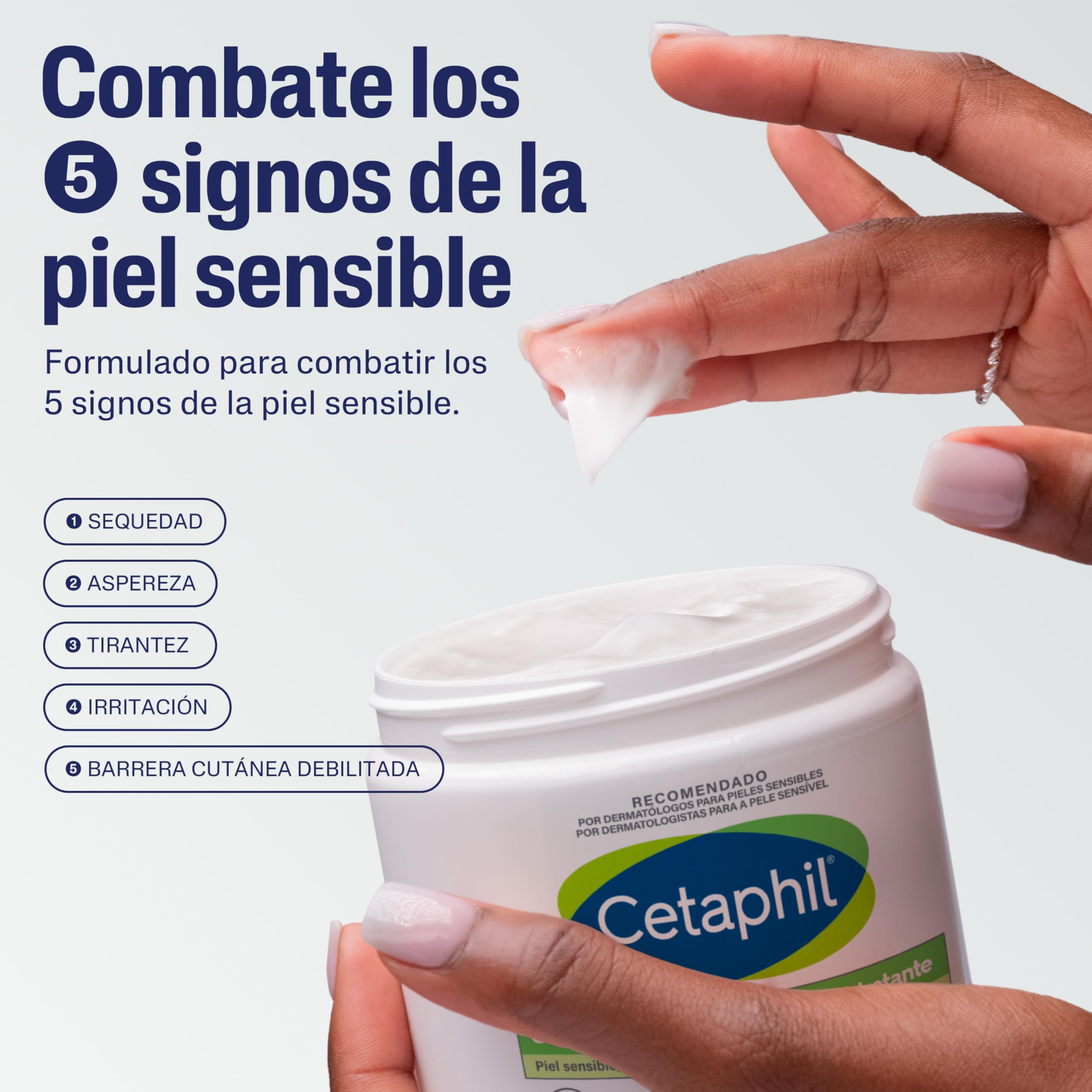 Cetaphil fórmula con aceite de almendra dulce y vitamina E, nutriente para la piel.