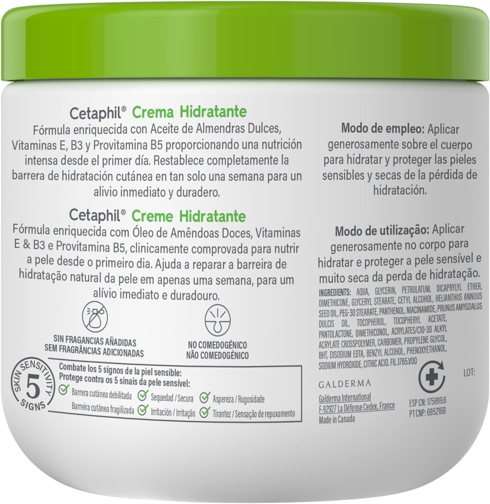Hidratación de 48 horas para uso diario y piel suave.