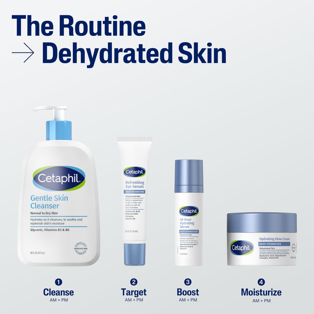 Cetaphil crema facial ofrece 48 horas de hidratación para piel seca