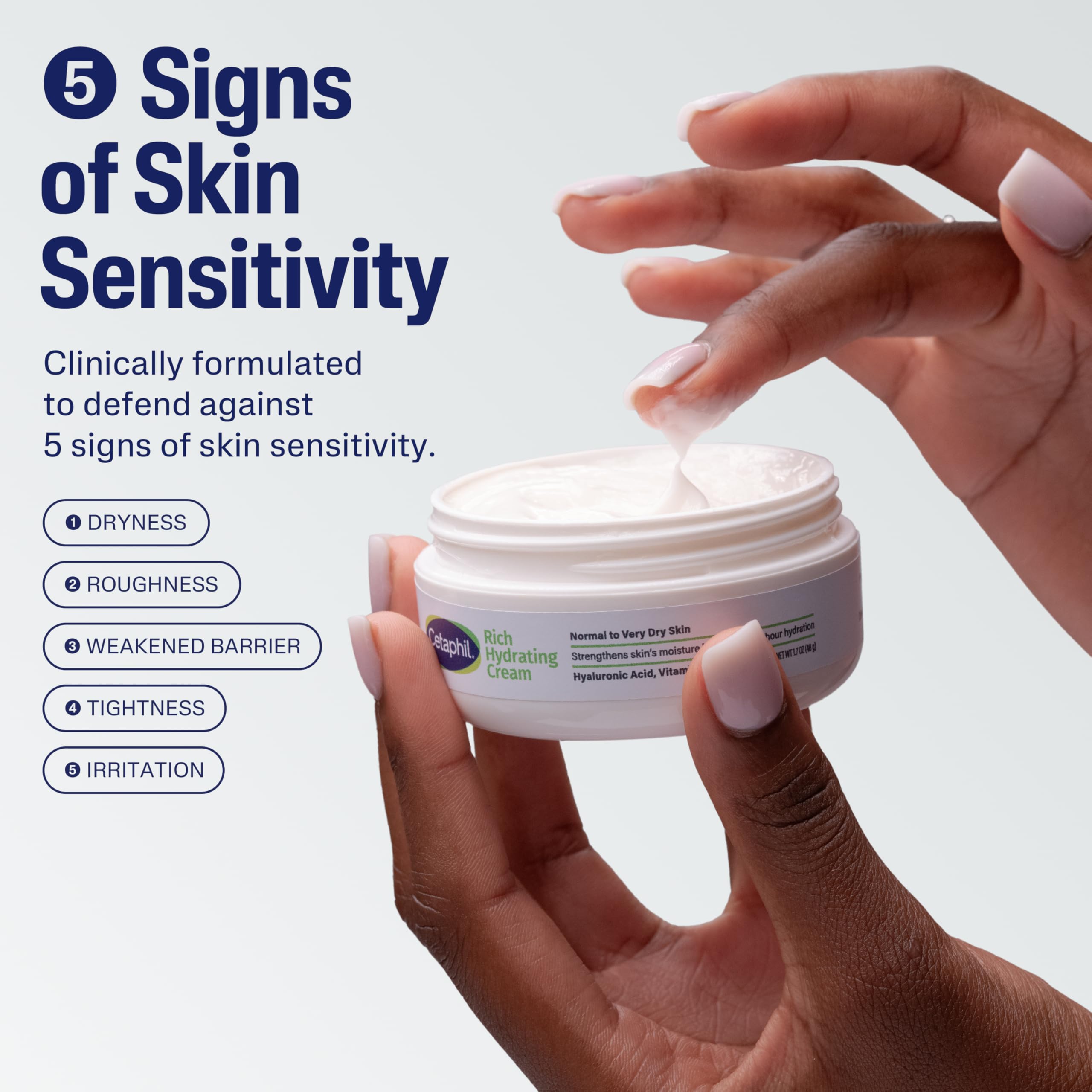Aplicación nocturna suave para piel seca y sensible con Cetaphil