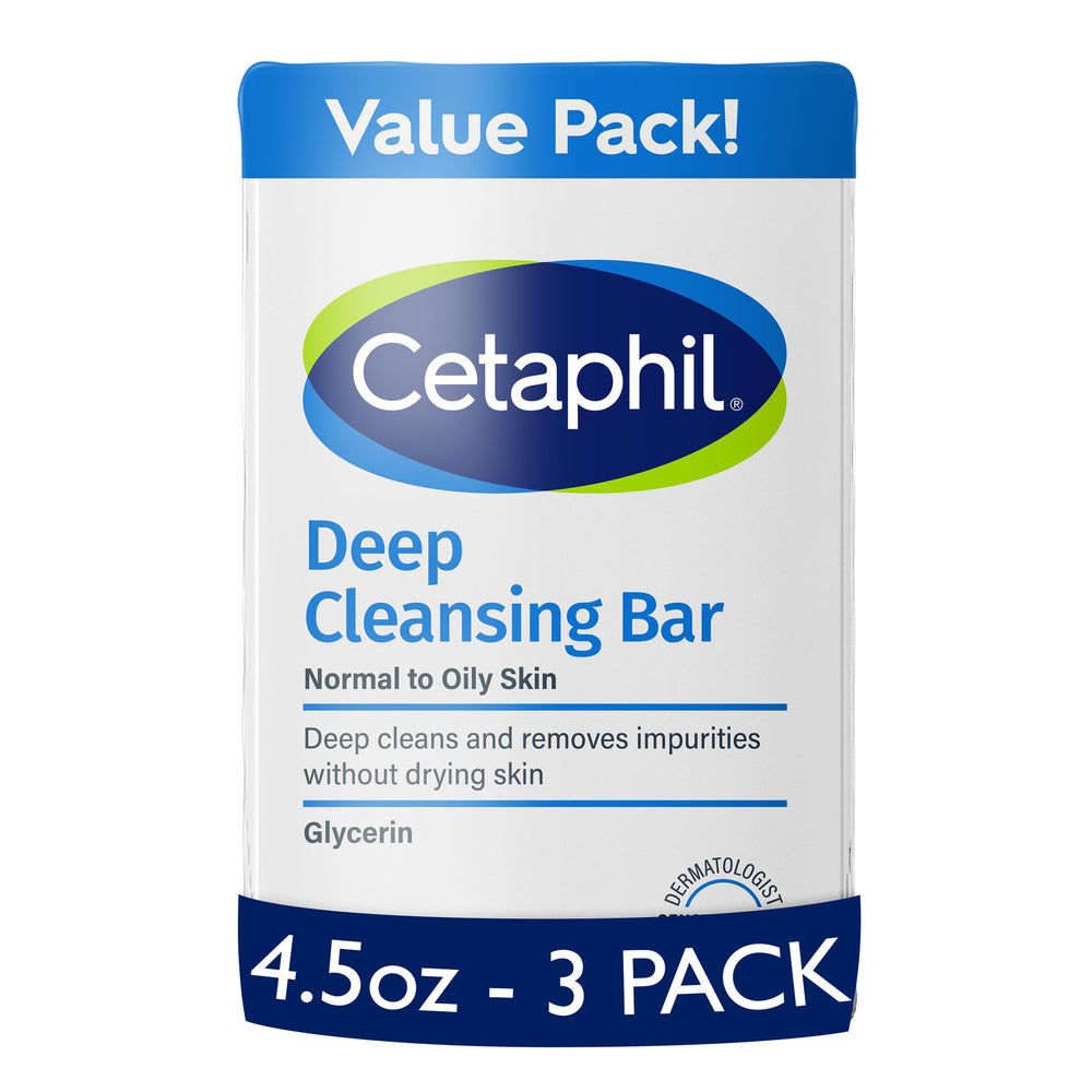 Cetaphil Deep Cleansing Bar for face and body offers gentle cleansing for sensitive skin