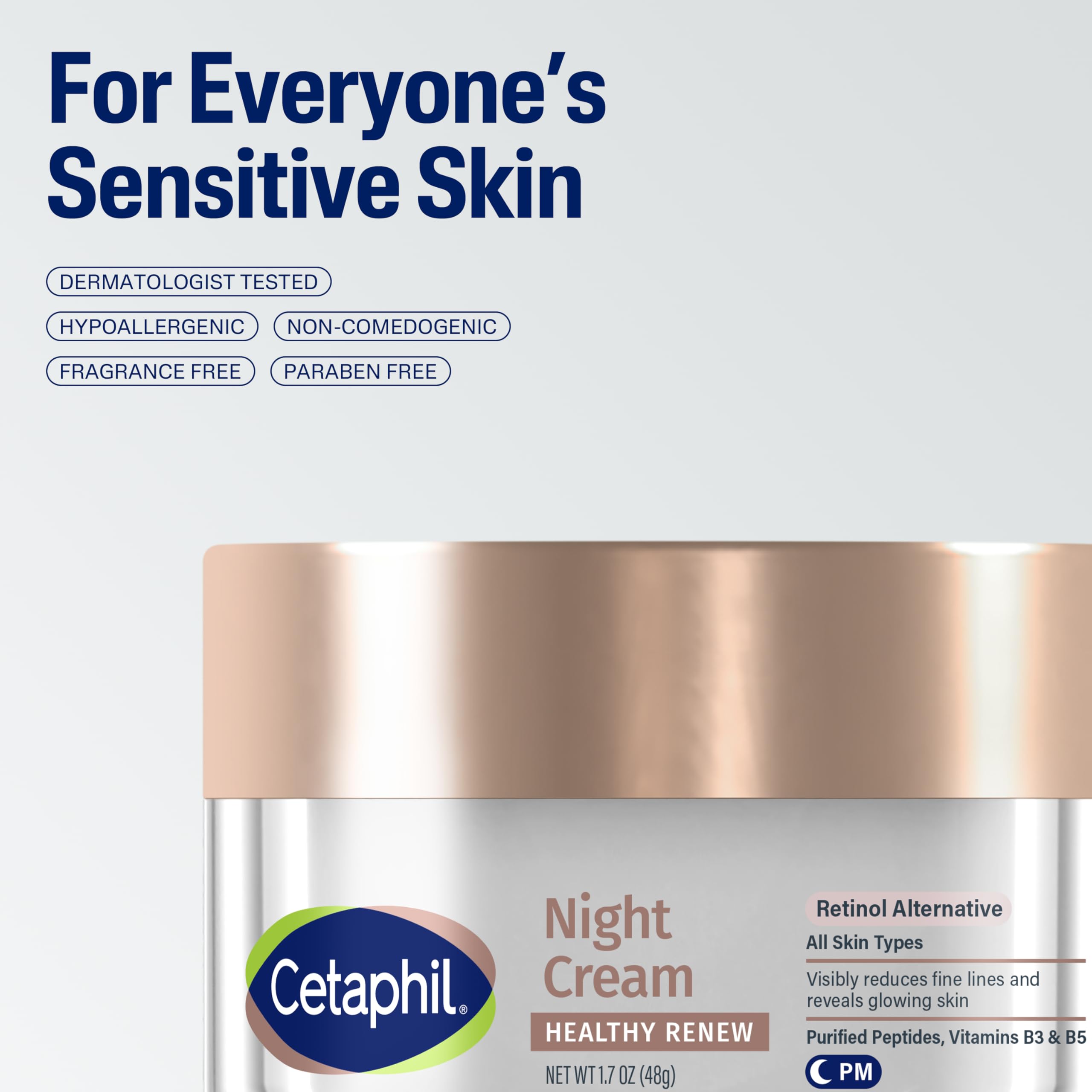 Cerca del envase Cetaphil muestra un diseño minimalista y limpio.