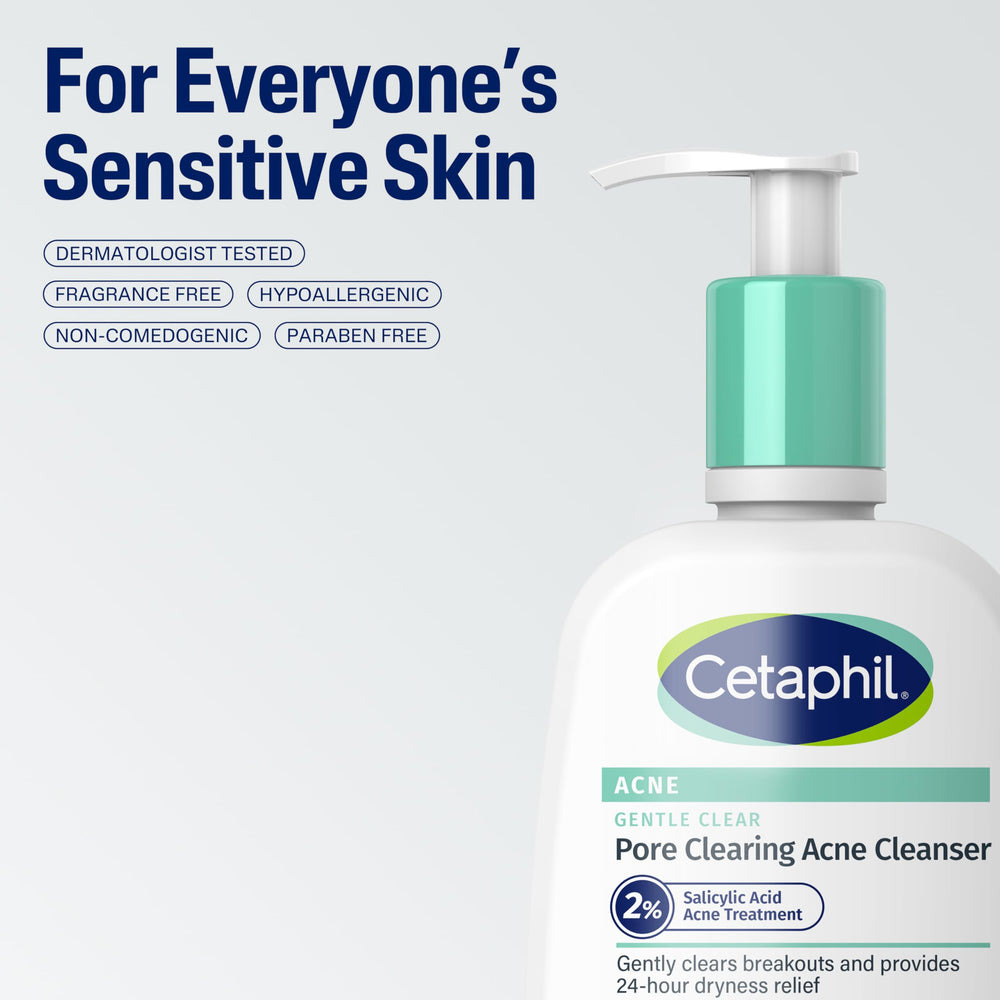 Aplicación diaria con Cetaphil Gentle Clear para piel más uniforme