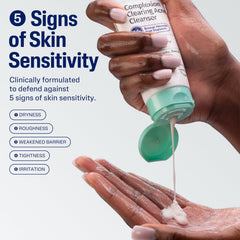 Close-up of creamy texture of Cetaphil Gentle Clear cleanser
