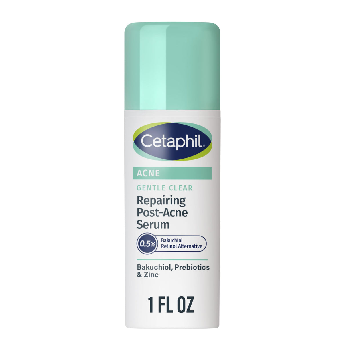 Cetaphil Gentle Clear Serum: botella en primer plano, ideal para uso diario.