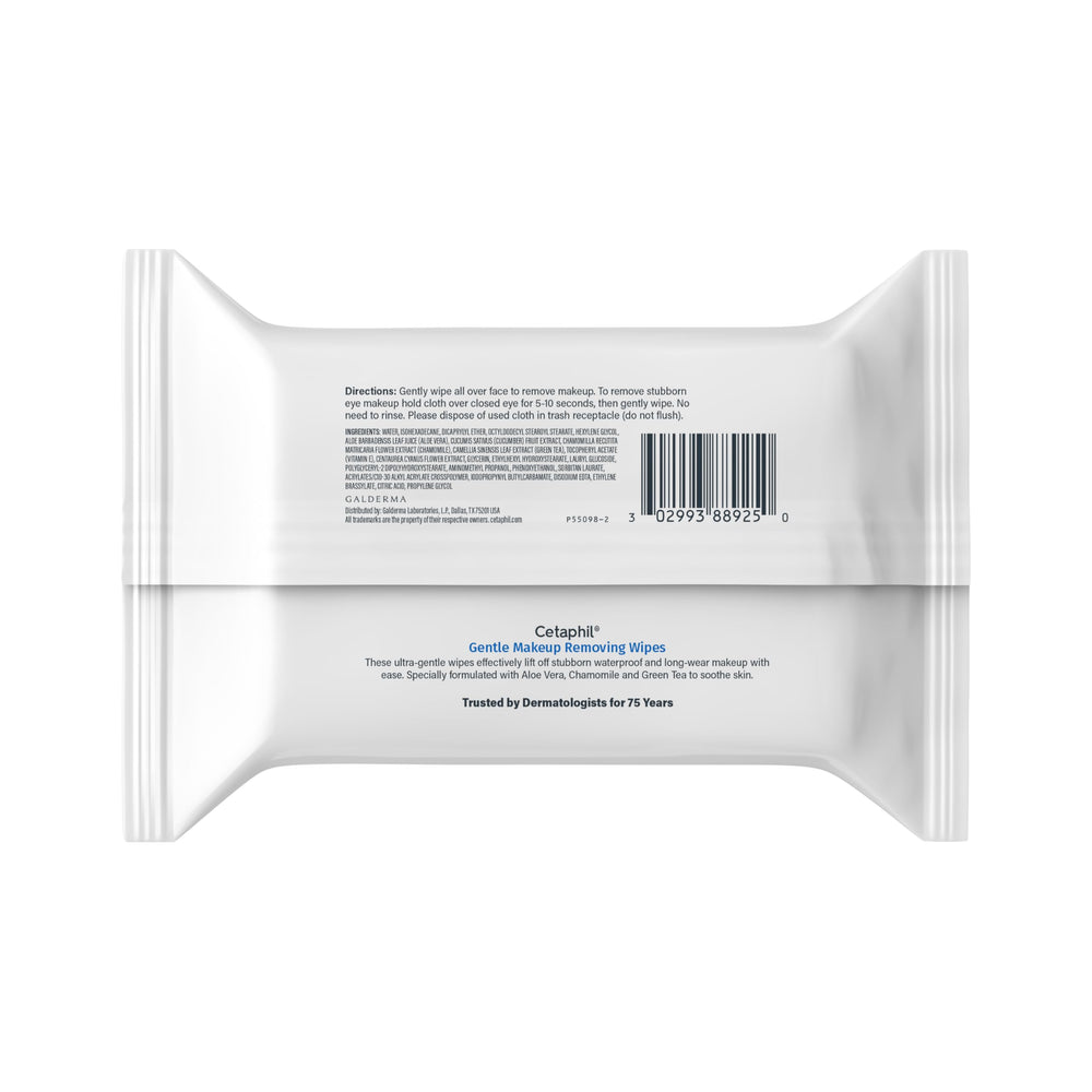Wipes infused with aloe vera, chamomile, and green tea.