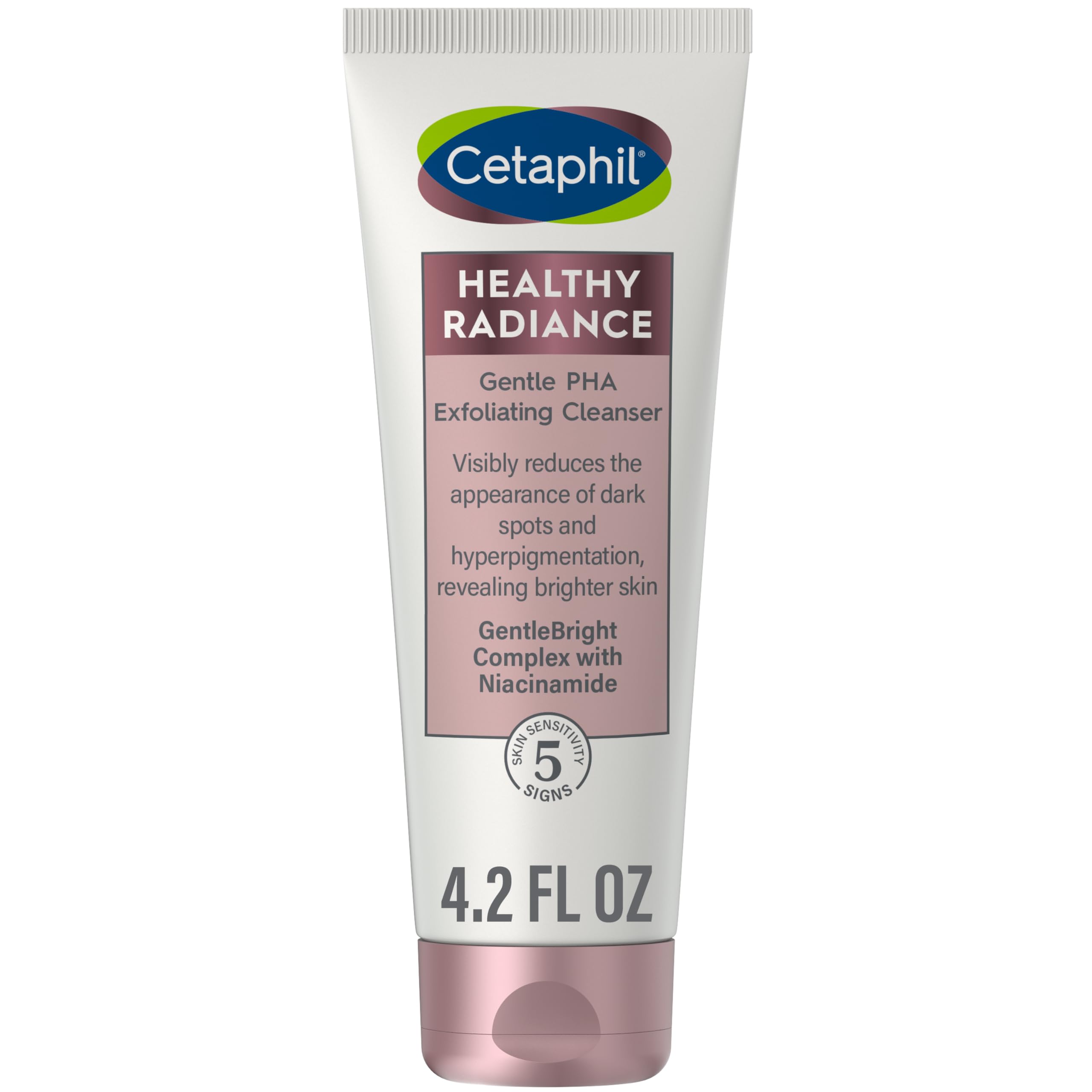 Cetaphil Healthy Radiance: botella de 4.2 oz para limpieza suave en piel sensible