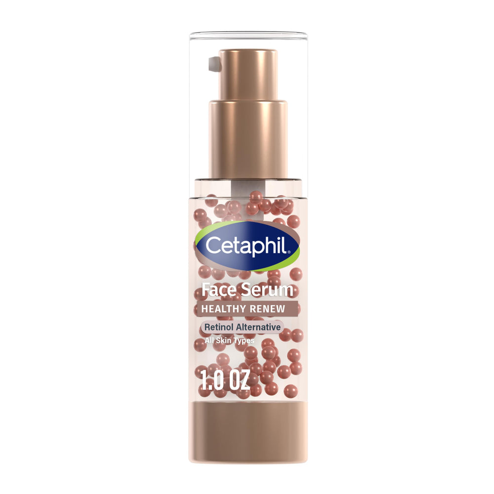 Cetaphil Healthy Renew Serum botella con pump, hidratación duradera para piel sensible.