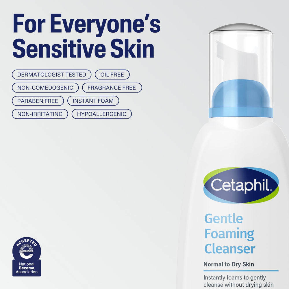 Cetaphil libre de fragancias, cuidado suave de la piel.