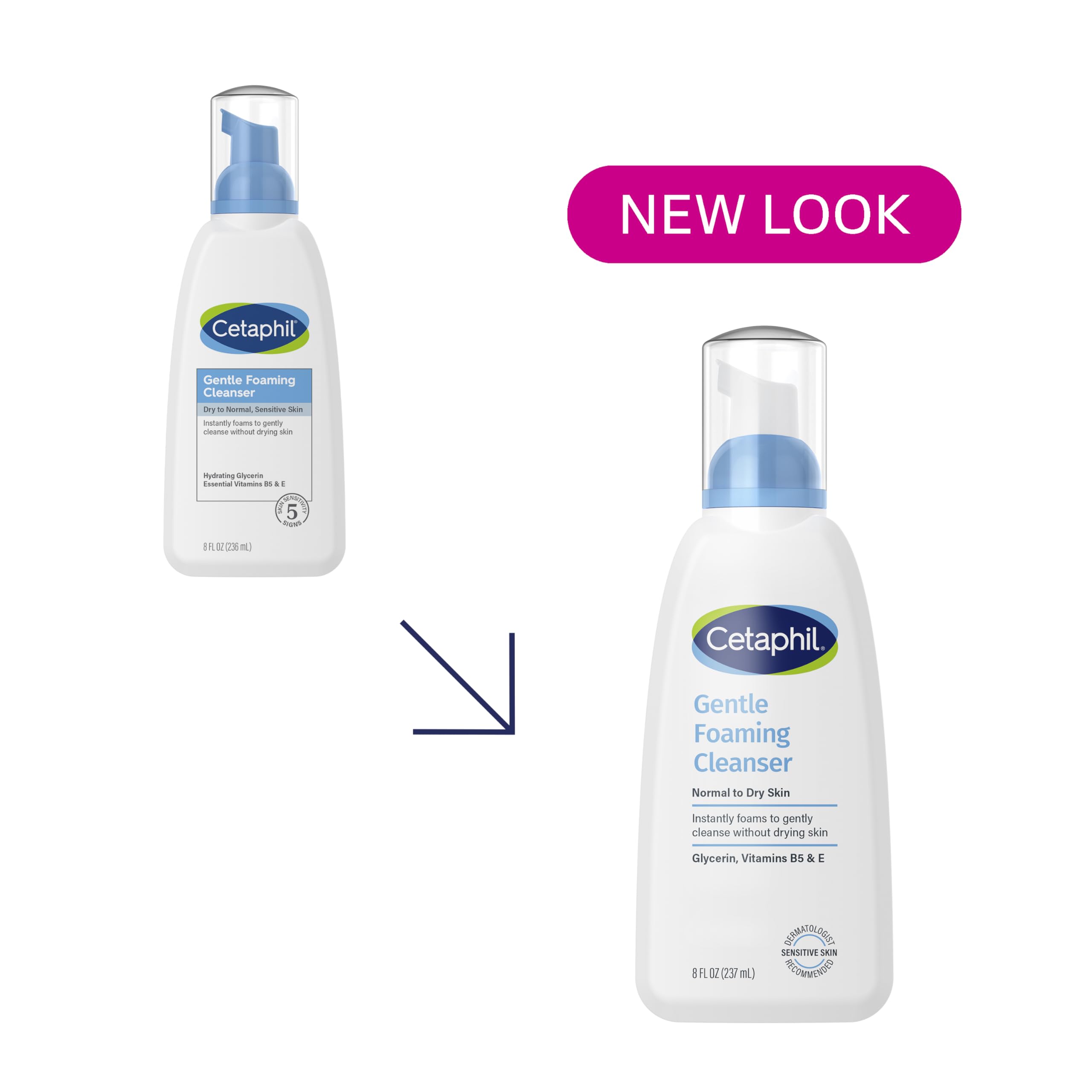 Cetaphil limpiador espumoso suave, dos unidades para rutina diaria.