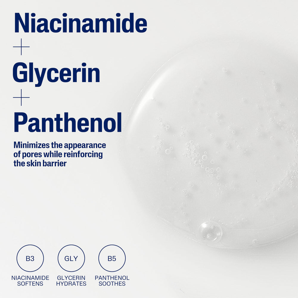 Cetaphil hidrata la piel con glicerina durante la limpieza diaria.